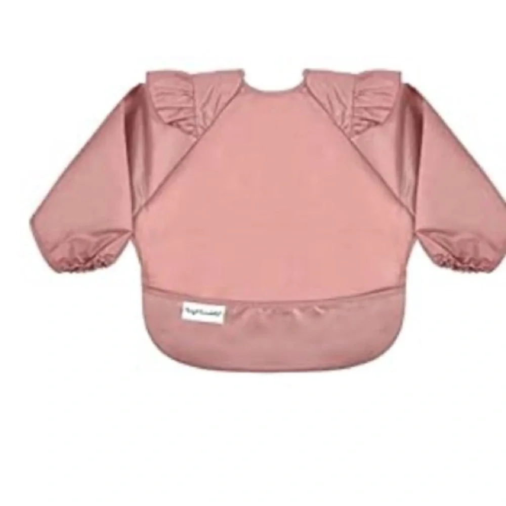 [Tiny Twinkle] NIB/NWT Maroon Mess-Proof Full Sleeve Bib AND Light Pink Bib